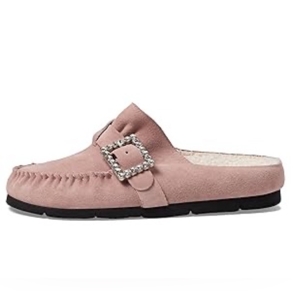 New Free People Shearling After Riding Mule Frost Pink Suede EU 36 US Women 6M - Picture 3 of 5